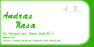 andras masa business card